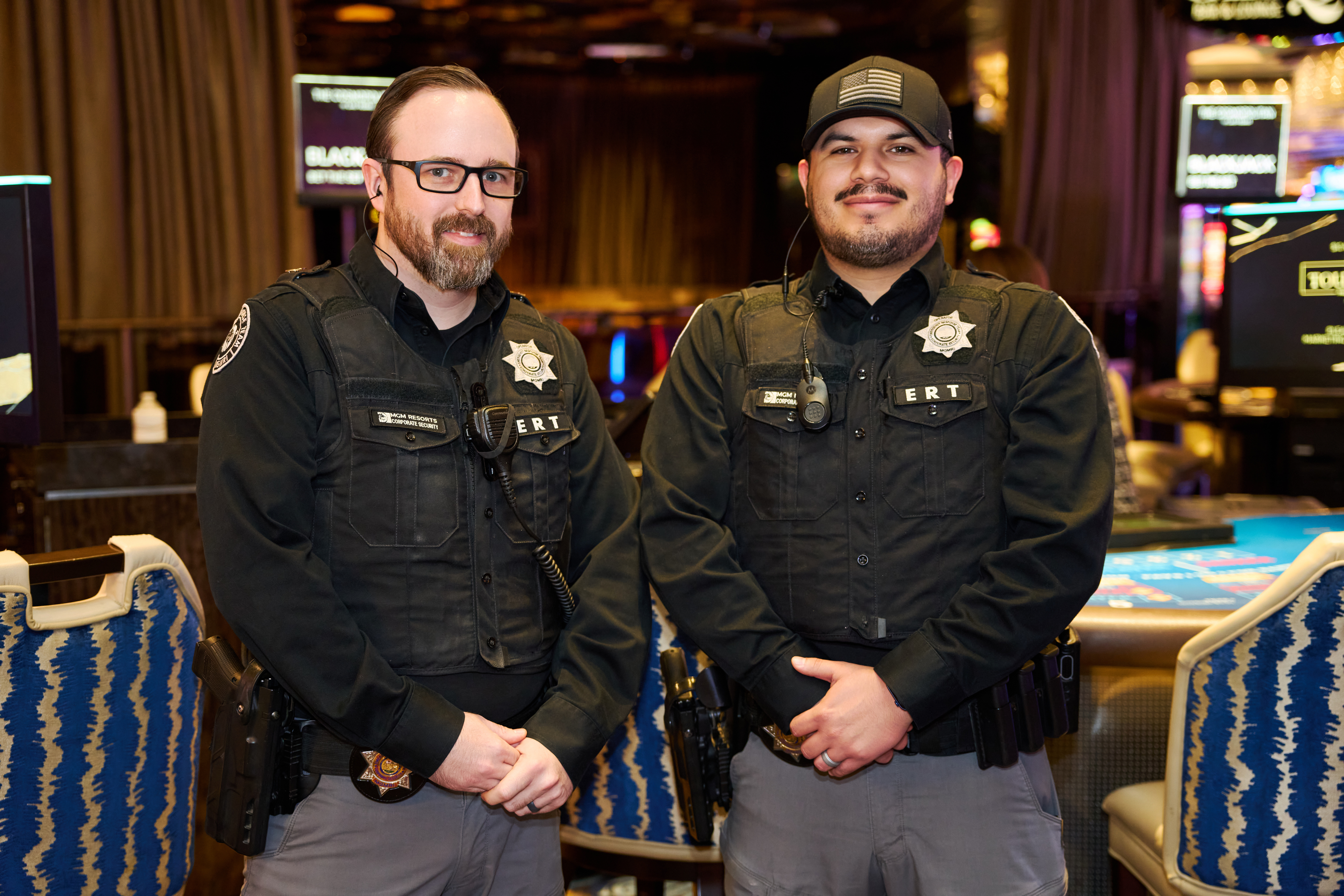 two police officers standing together