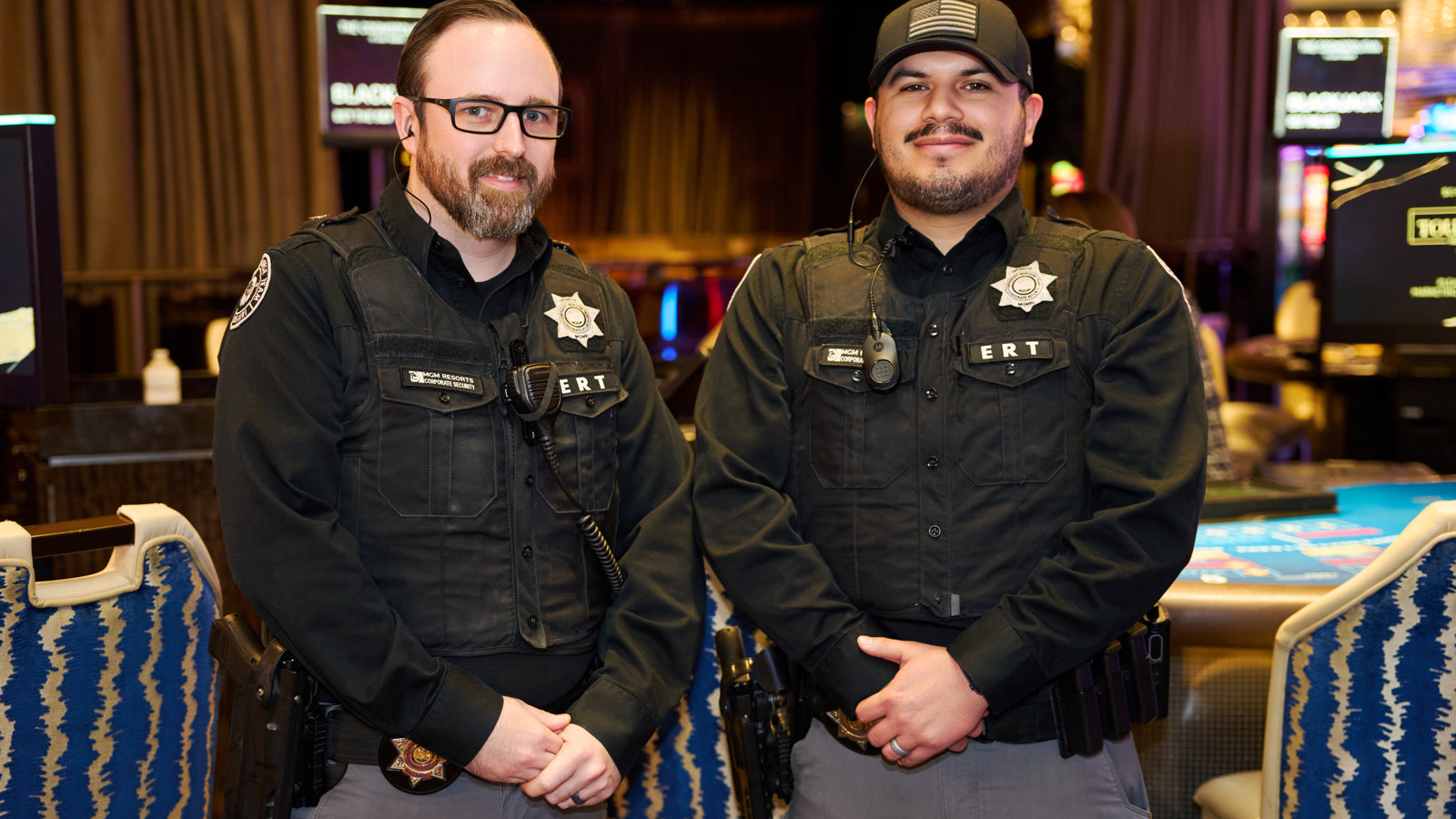 two police officers standing together