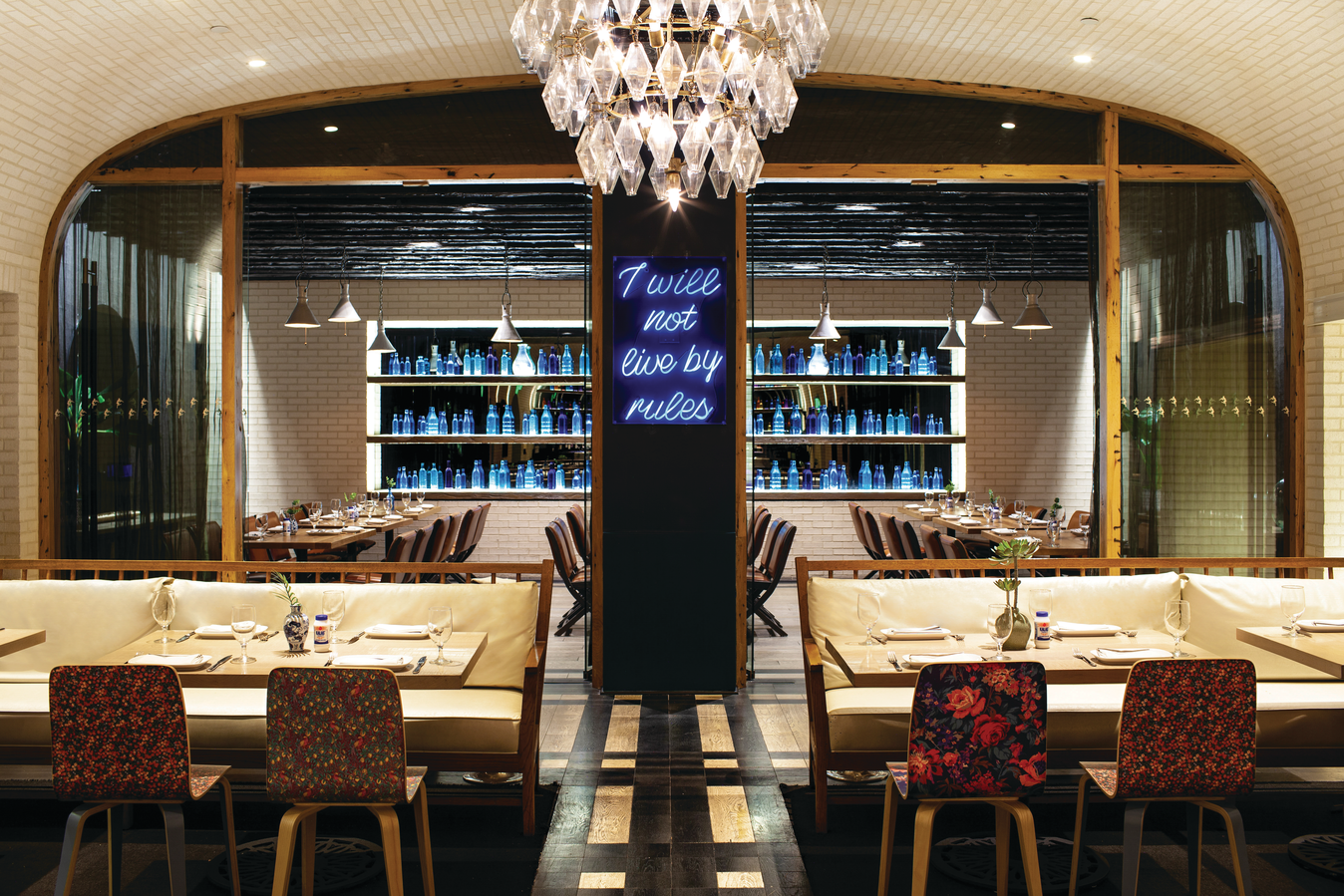 a restaurant with tables and chairs