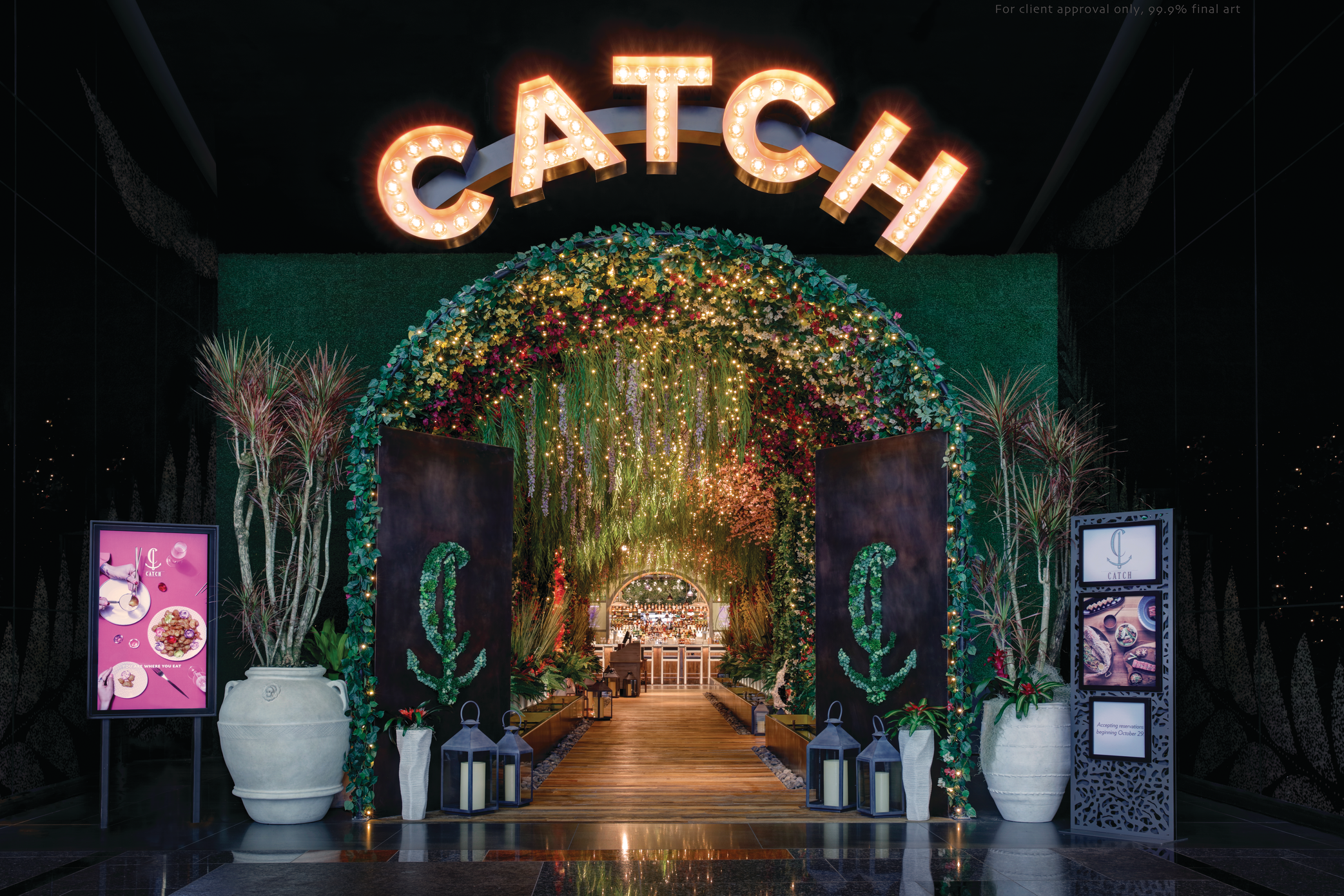 a entrance to a restaurant