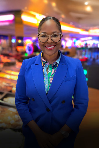 a person in a blue suit