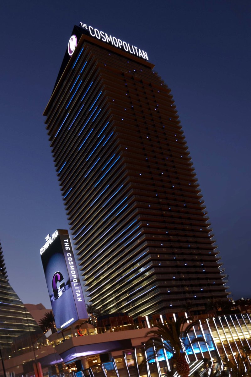 Cosmopolitan of Las Vegas skyline at night