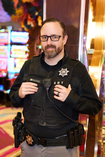 a person in a police uniform