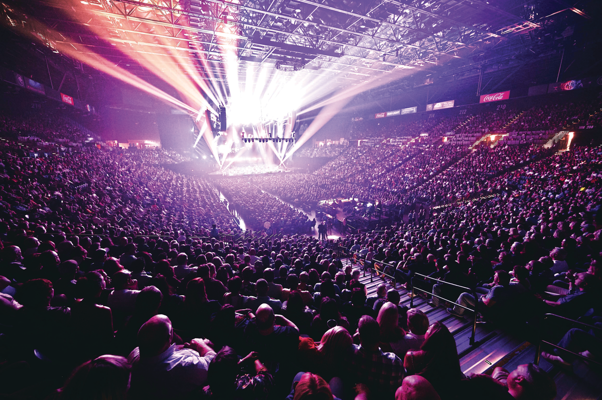 a large crowd of people in a stadium