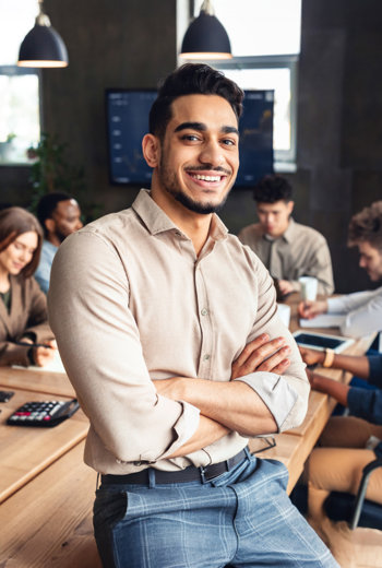 a person with his arms crossed