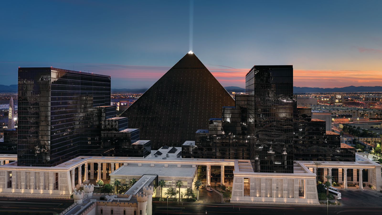Luxor Las Vegas with a pyramid in the middle