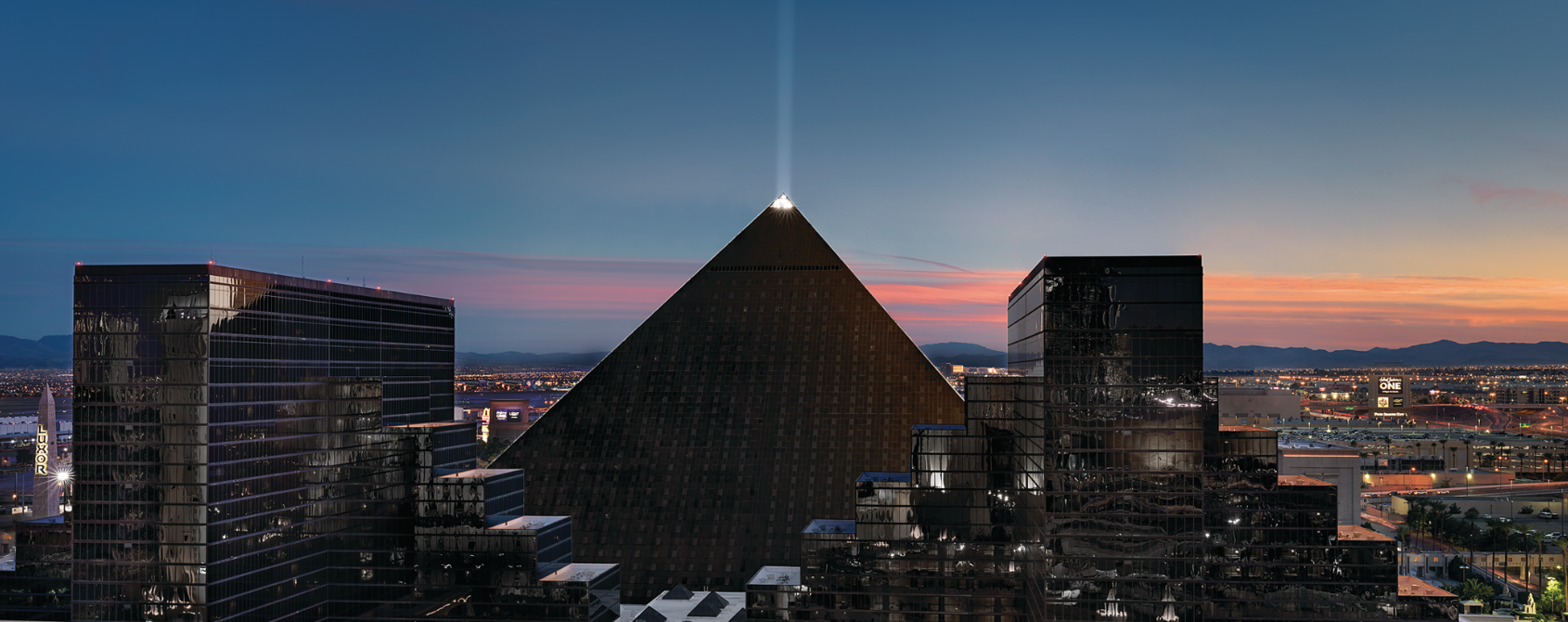 Luxor Las Vegas with a pyramid in the middle